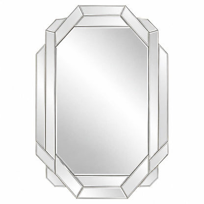 30" Octagon Beveled Geometric Frameless Accent Mirror HomeRoots
