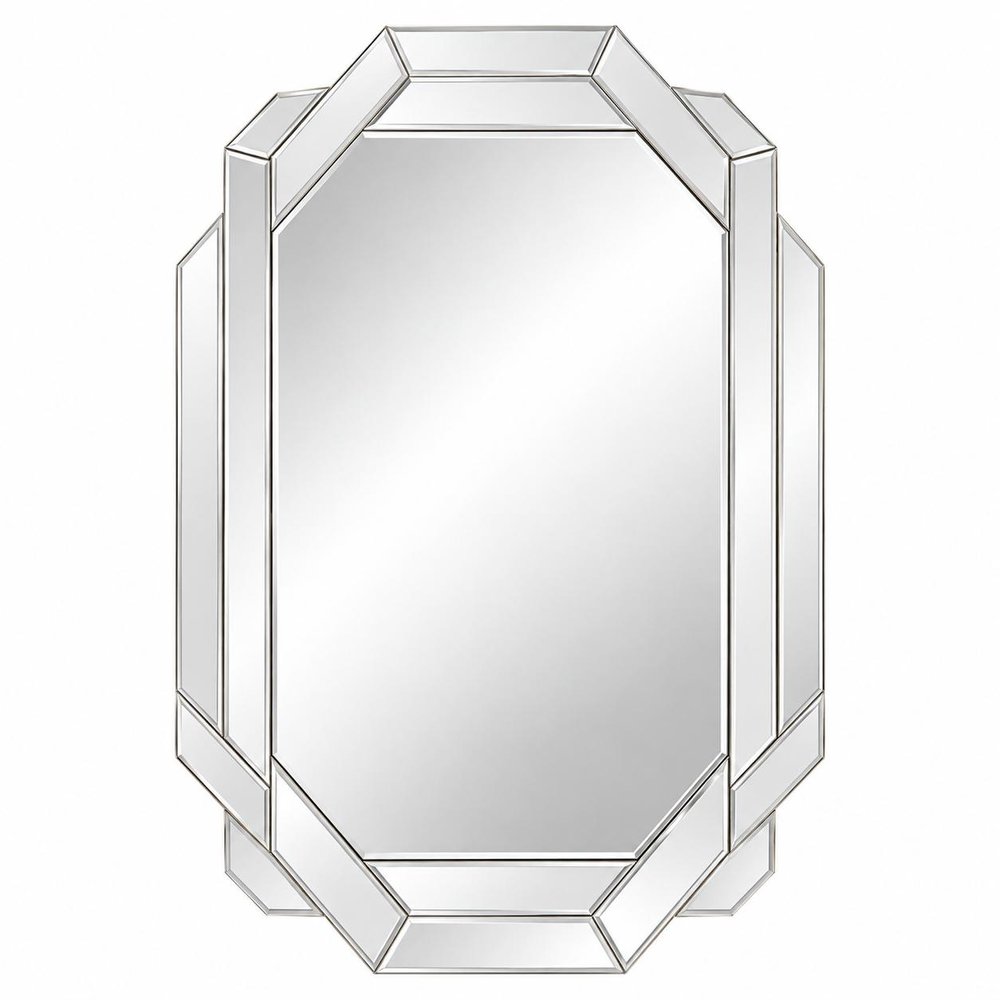 30" Octagon Beveled Geometric Frameless Accent Mirror — view 8