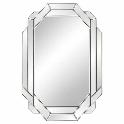 30" Octagon Beveled Geometric Frameless Accent Mirror HomeRoots