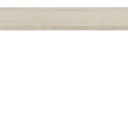 48" Tan Melamine Veneer And Wood Oval Double Pedestal Coffee Table HomeRoots