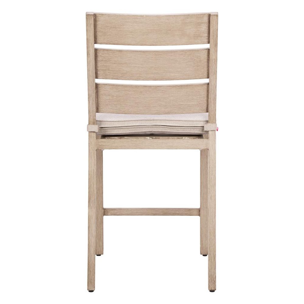 Set of Two 27" Gray Aluminum Outdoor Counter Height Bar Chairs HomeRoots