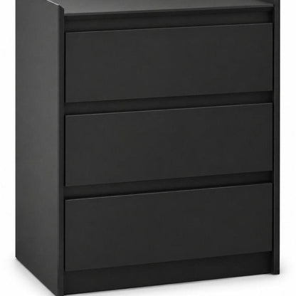 24" White Wood Three Drawer Nightstand with USB Port and Integrated Tech HomeRoots