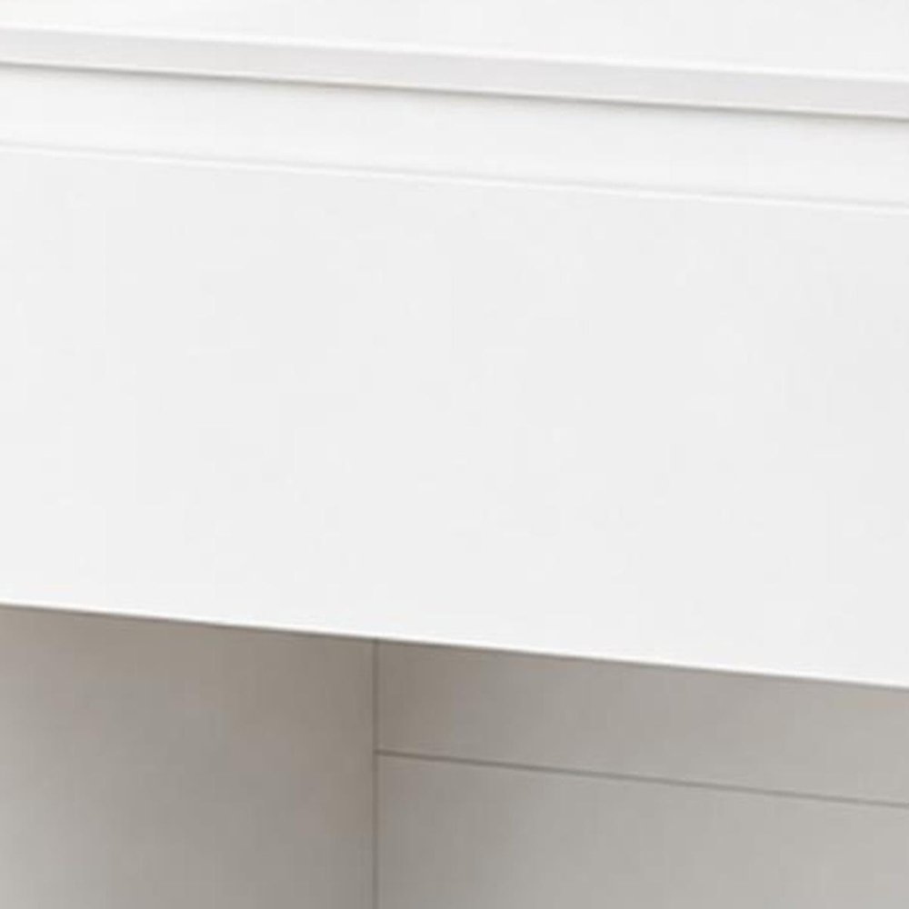 24" White Wood One Drawer Nightstand HomeRoots