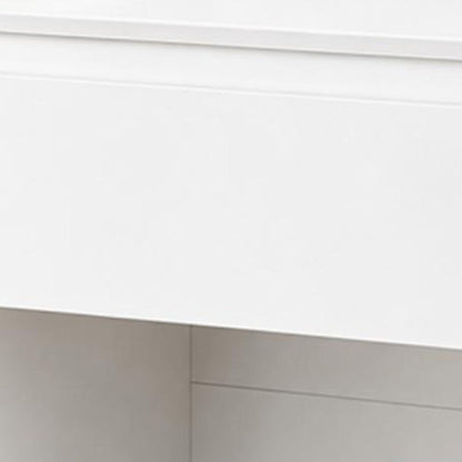 24" White Wood One Drawer Nightstand HomeRoots
