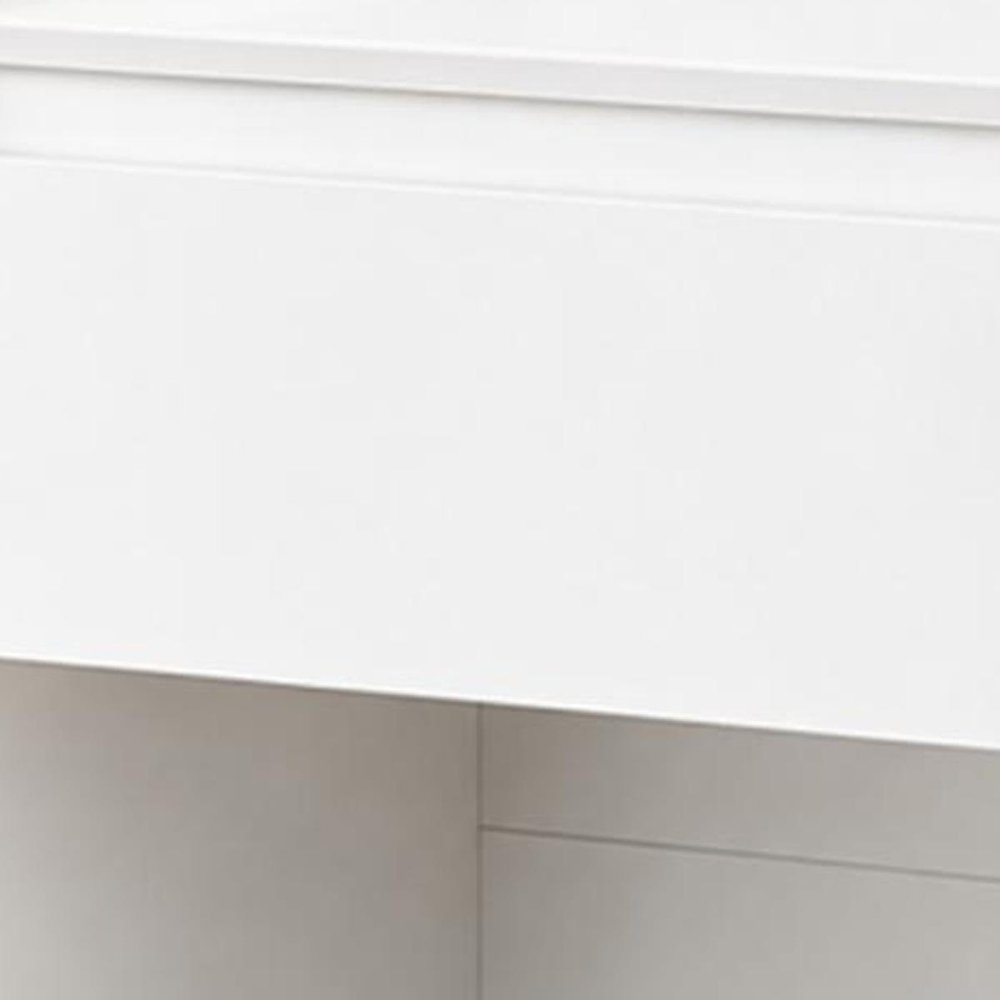 24" Black Wood One Drawer Nightstand
