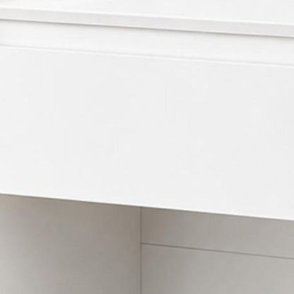 24" Black Wood One Drawer Nightstand