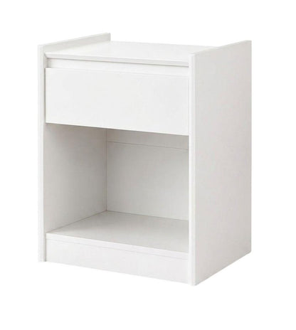 24" Black Wood One Drawer Nightstand
