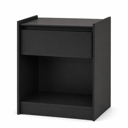 24" White Wood One Drawer Nightstand HomeRoots