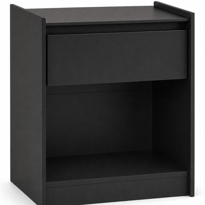 24" White Wood One Drawer Nightstand HomeRoots