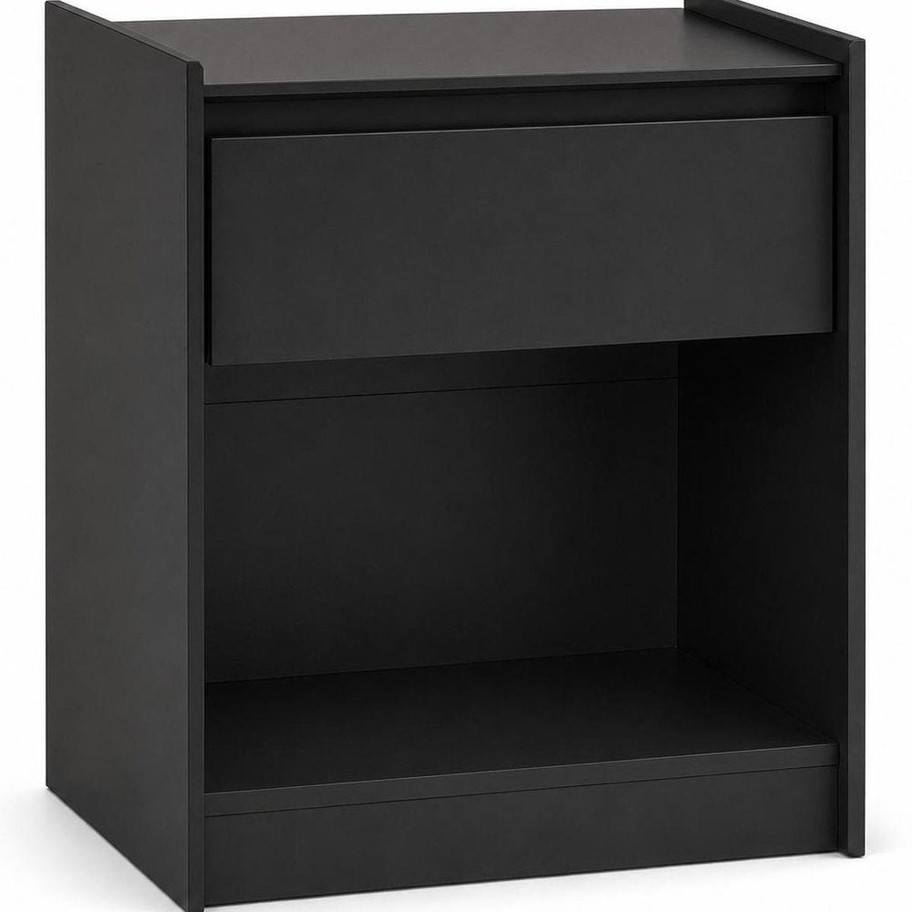 24" White Wood One Drawer Nightstand — view 12