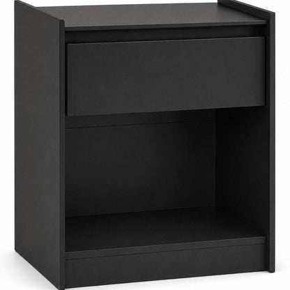 24" White Wood One Drawer Nightstand HomeRoots