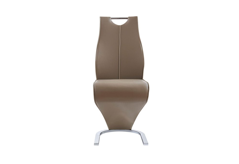 Set of Two Gray Upholstery And Metal Dining Side Chairs — view 1