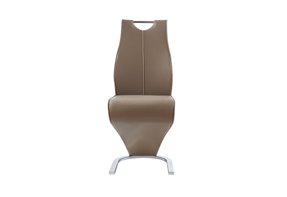 Set of Two Gray Upholstery And Metal Dining Side Chairs — view 2
