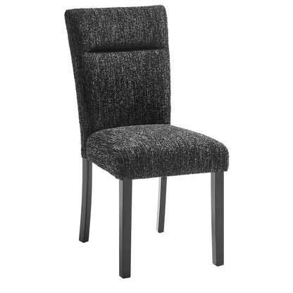 Set of Two Black Upholstery And Wood Dining Side Chairs HomeRoots