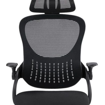 Black Swivel Rolling Office Chair HomeRoots