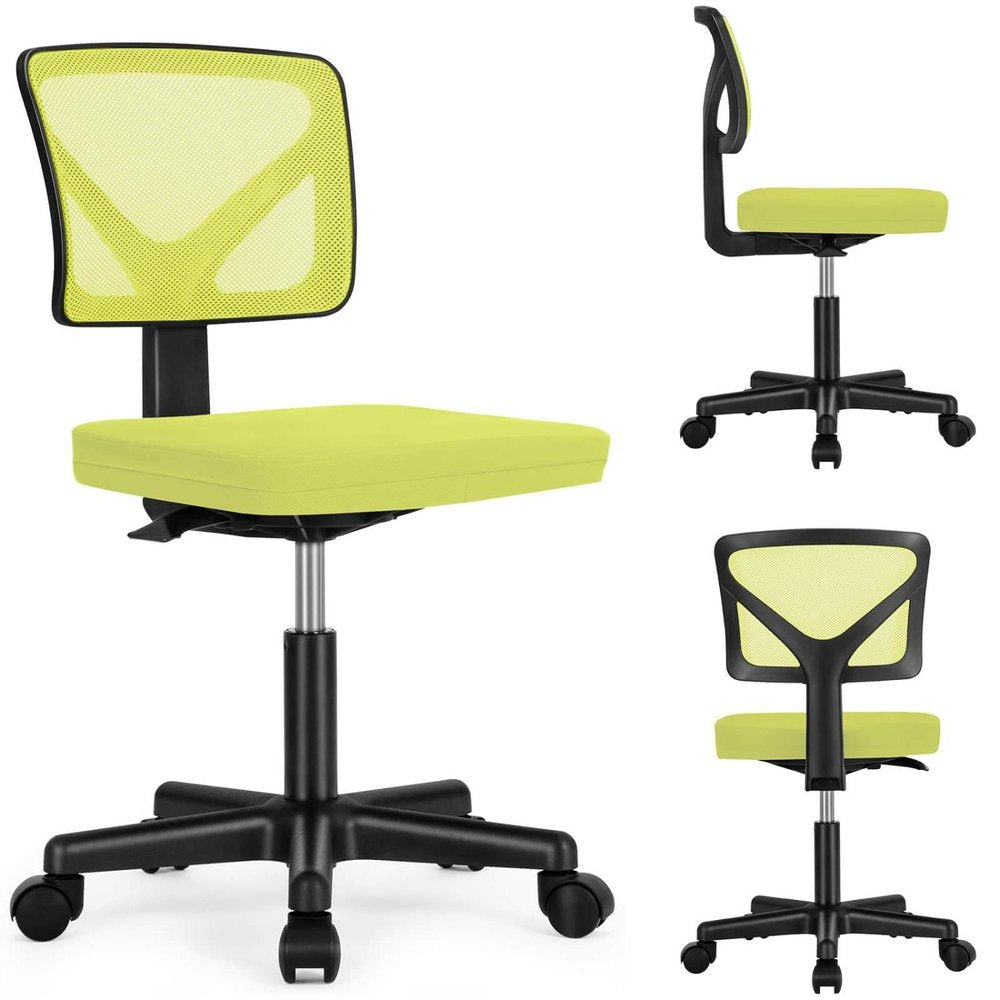 Yellow And Black Swivel Rolling Office Chair HomeRoots