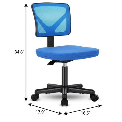 Blue And Black Swivel Rolling Office Chair HomeRoots