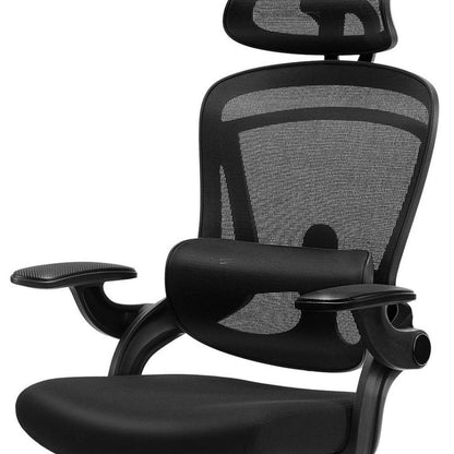 Black Swivel Rolling Office Chair HomeRoots