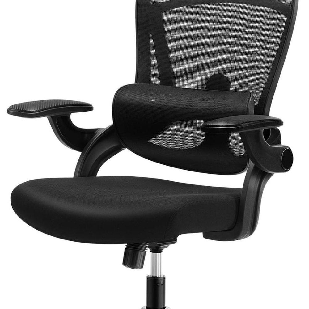 Black Swivel Rolling Office Chair — view 5