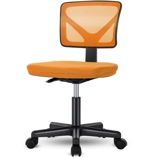 Orange And Black Swivel Rolling Office Chair