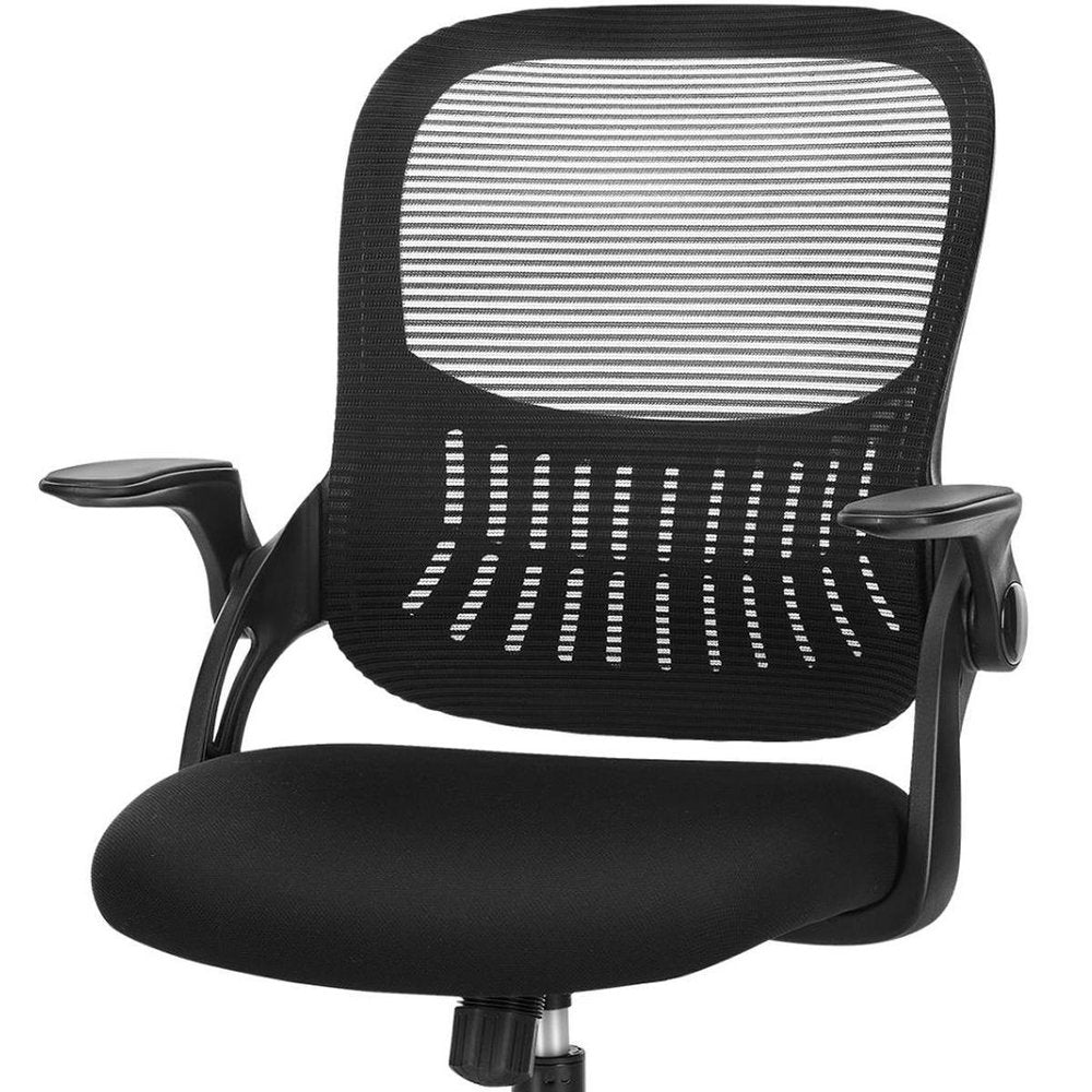 Black Swivel Rolling Office Chair — view 3