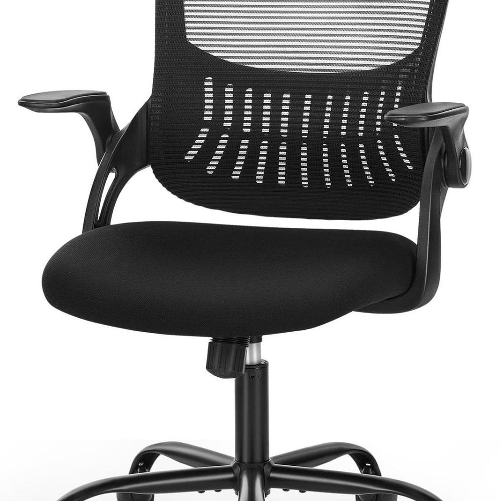 Black Swivel Rolling Office Chair — view 4
