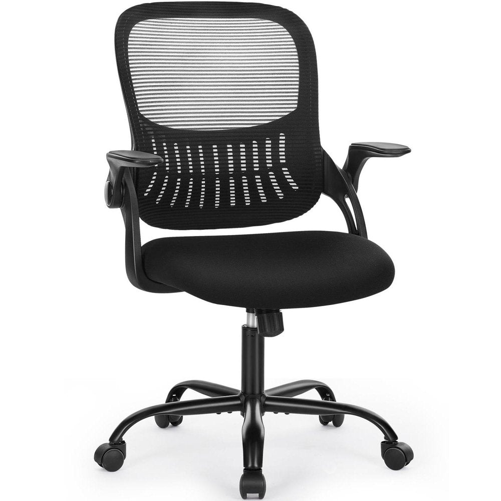 Black Swivel Rolling Office Chair — view 5