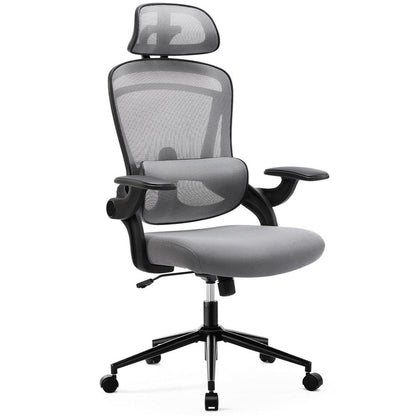 Gray And Black Swivel Rolling Office Chair