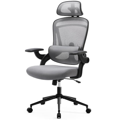 Gray And Black Swivel Rolling Office Chair