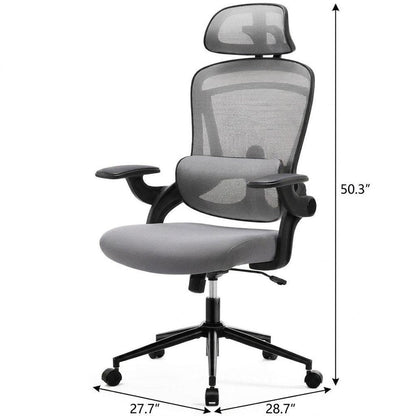 Gray And Black Swivel Rolling Office Chair