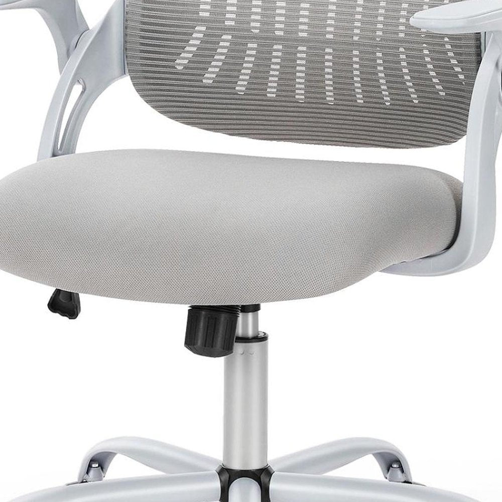 Gray Swivel Rolling Office Chair — view 5