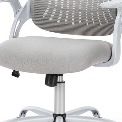 Gray Swivel Rolling Office Chair HomeRoots