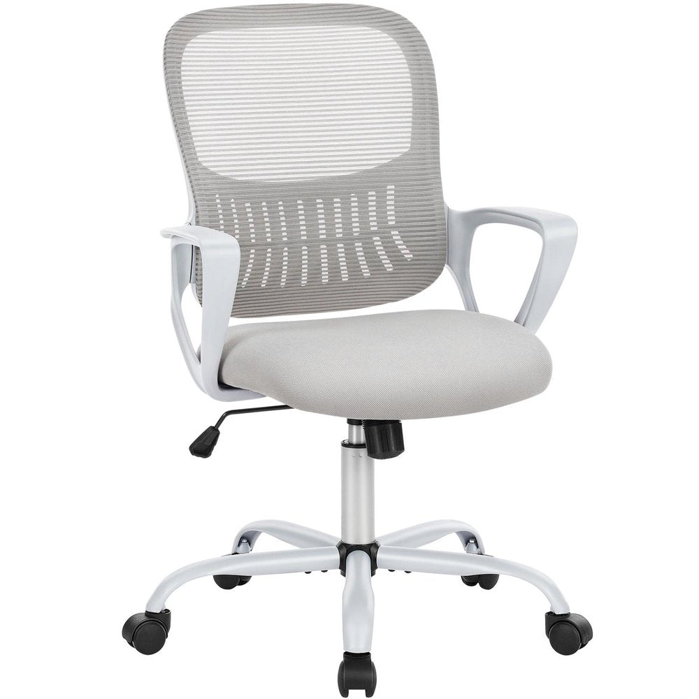 Gray Swivel Rolling Office Chair — view 1