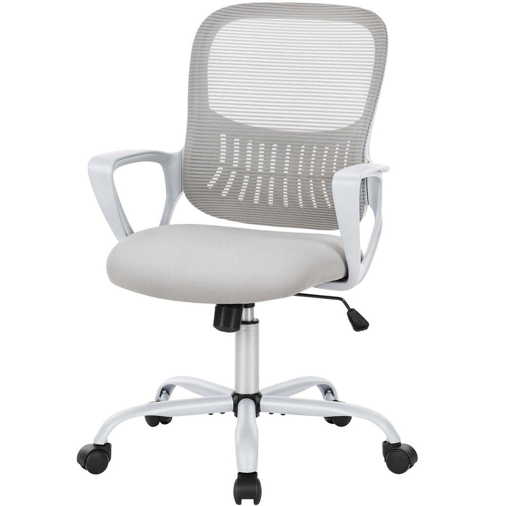 Gray Swivel Rolling Office Chair HomeRoots