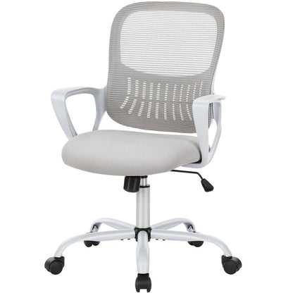 Gray Swivel Rolling Office Chair HomeRoots