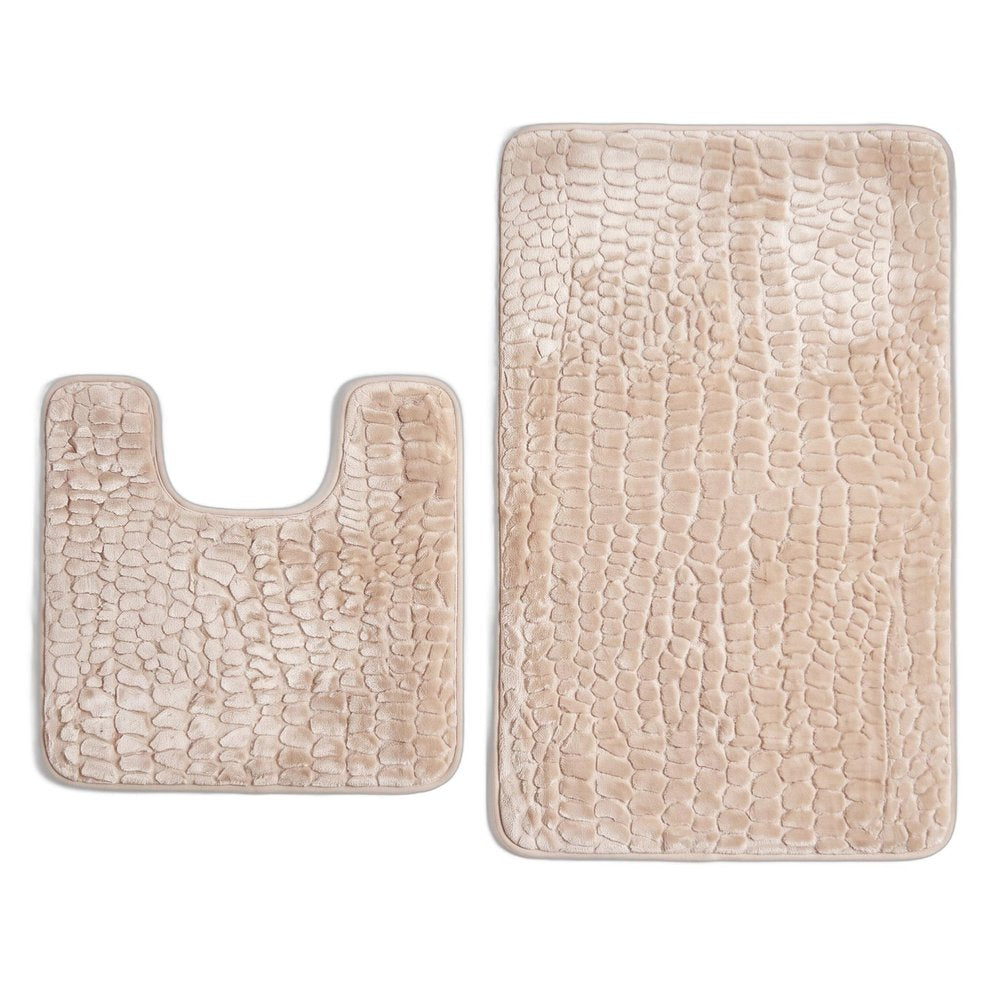 Set of two 0" X 24" Black Polyester Non Slip Bath Mat — view 9