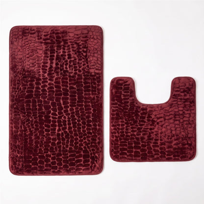Set of two 0" X 24" Brown Polyester Non Slip Bath Mat HomeRoots