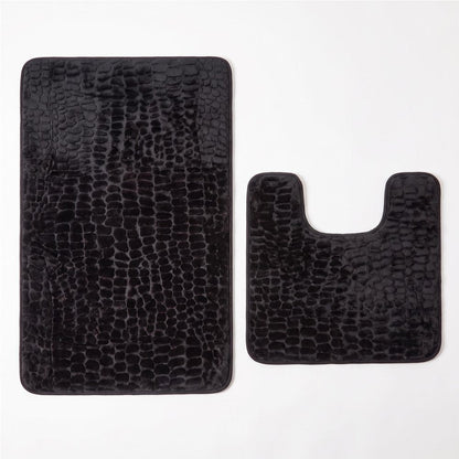 Set of two 0" X 24" Brown Polyester Non Slip Bath Mat HomeRoots