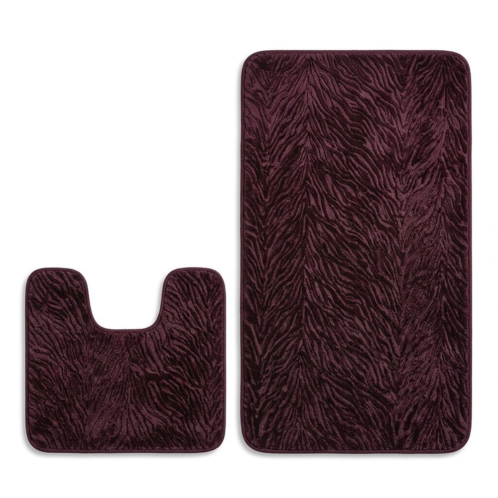 Set of two 0" X 24" Beige Polyester Non Slip Bath Mat — view 8