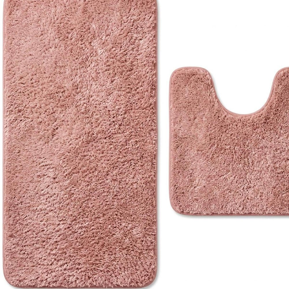 Set of two 1" X 23" Purple Polyester Non Slip Bath Mat — view 6