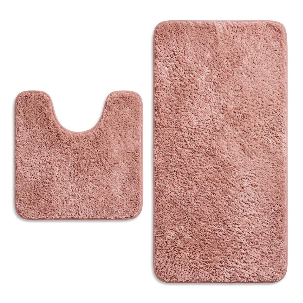 Set of two 1" X 23" Purple Polyester Non Slip Bath Mat — view 5