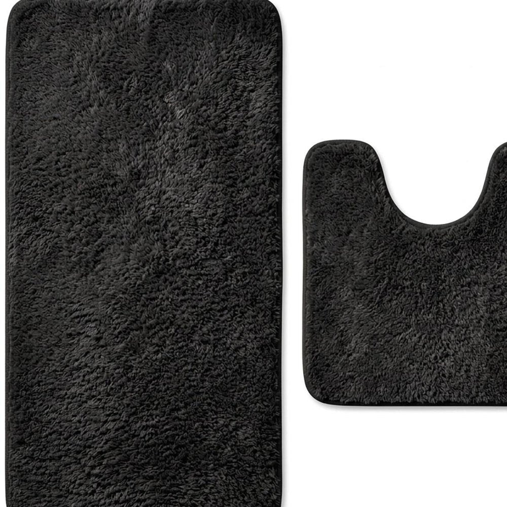 Set of two 1" X 23" Purple Polyester Non Slip Bath Mat — view 15