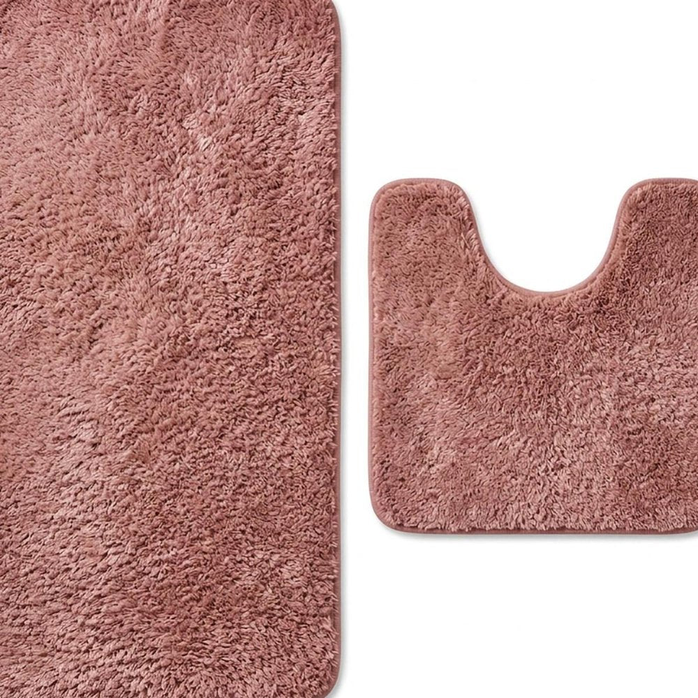Set of two 1" X 23" Purple Polyester Non Slip Bath Mat — view 25