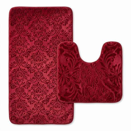 Set of two 0" X 24" Cream Polyester Non Slip Bath Mat HomeRoots