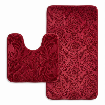 Set of two 0" X 24" Cream Polyester Non Slip Bath Mat HomeRoots