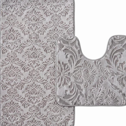 Set of two 0" X 24" Cream Polyester Non Slip Bath Mat HomeRoots