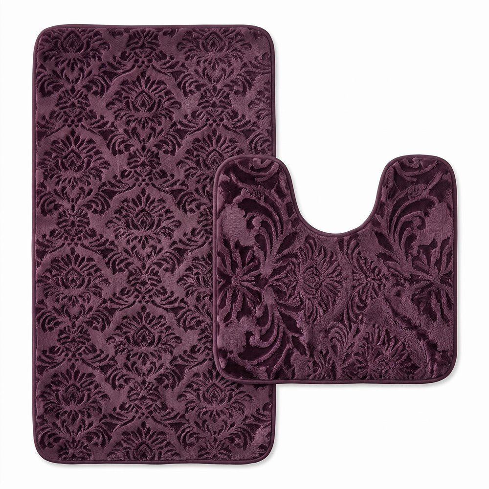 Set of two 0" X 24" Cream Polyester Non Slip Bath Mat — view 12