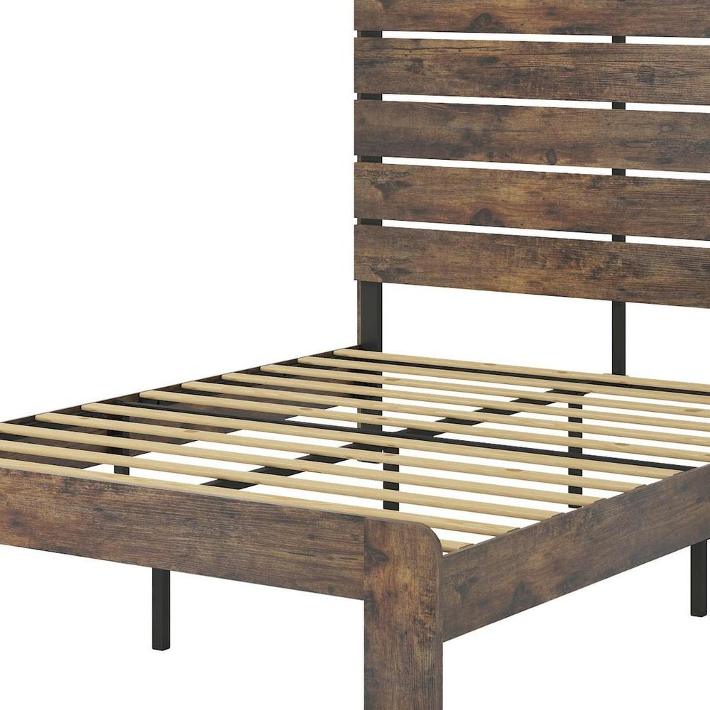 Brown Solid Wood King Bed Frame HomeRoots