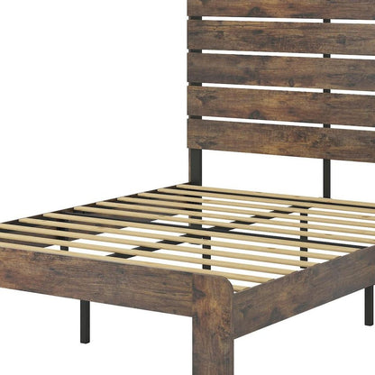 Brown Solid Wood King Bed Frame HomeRoots