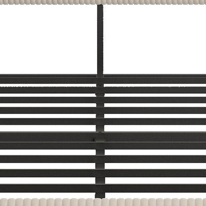 Beige And Off White Iron And Metal And Linen Upholstered King Bed Frame HomeRoots